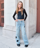 Katie J NYC Girls Avanil Long Sleeve Mesh Top Girls Special Tops Katie J NYC