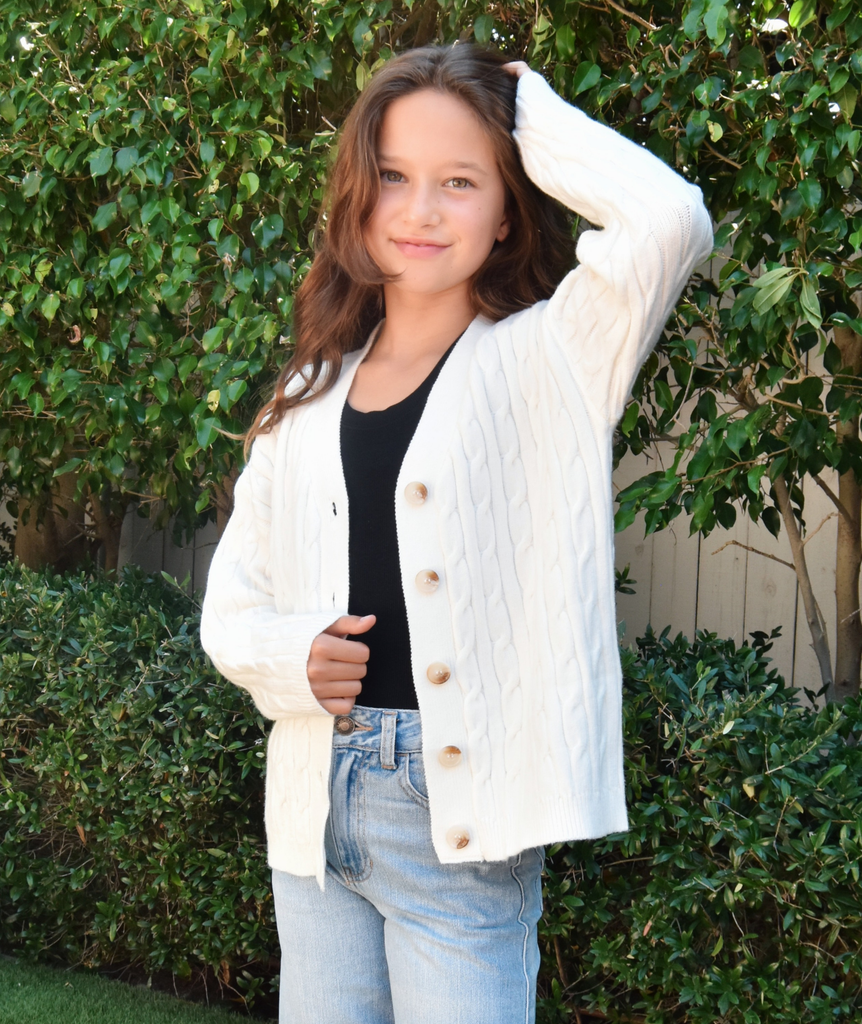 Katie J NYC Girls Kitty Cardigan Girls Casual Tops Katie J NYC   