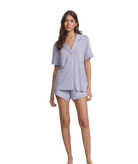 Eberjey Women Gisele Relaxed Shorts Lavender Dusk/Ivory Accessories Eberjey