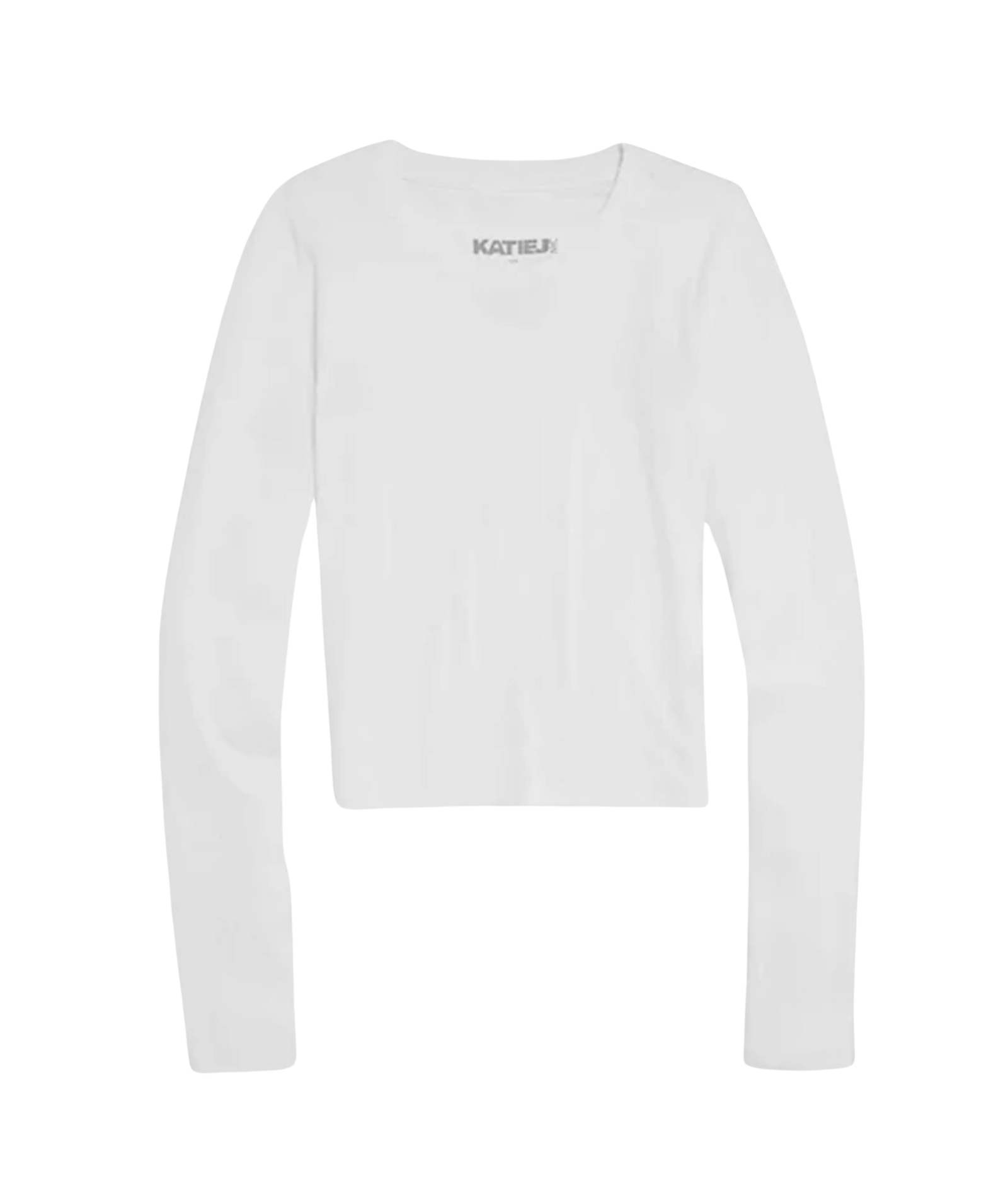 Katie J NYC Girls Updated Livi Long Sleeve Tee Girls Casual Tops Katie J NYC White Y/S (7/8)