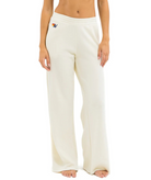 Aviator Nation Women Wide Leg 5 Stripe Pocket Sweatpants Vintage White/White Grey Womens Casual Bottoms Aviator Nation