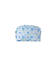 Blue Floral Oval Cosmetic Bag