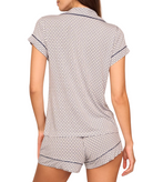 Eberjey Women Gisele Shortie Printed PJ Set Geosphere Grey Accessories Eberjey