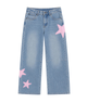 Katie J NYC Girls Philly Pink Mid Wash Star Jeans