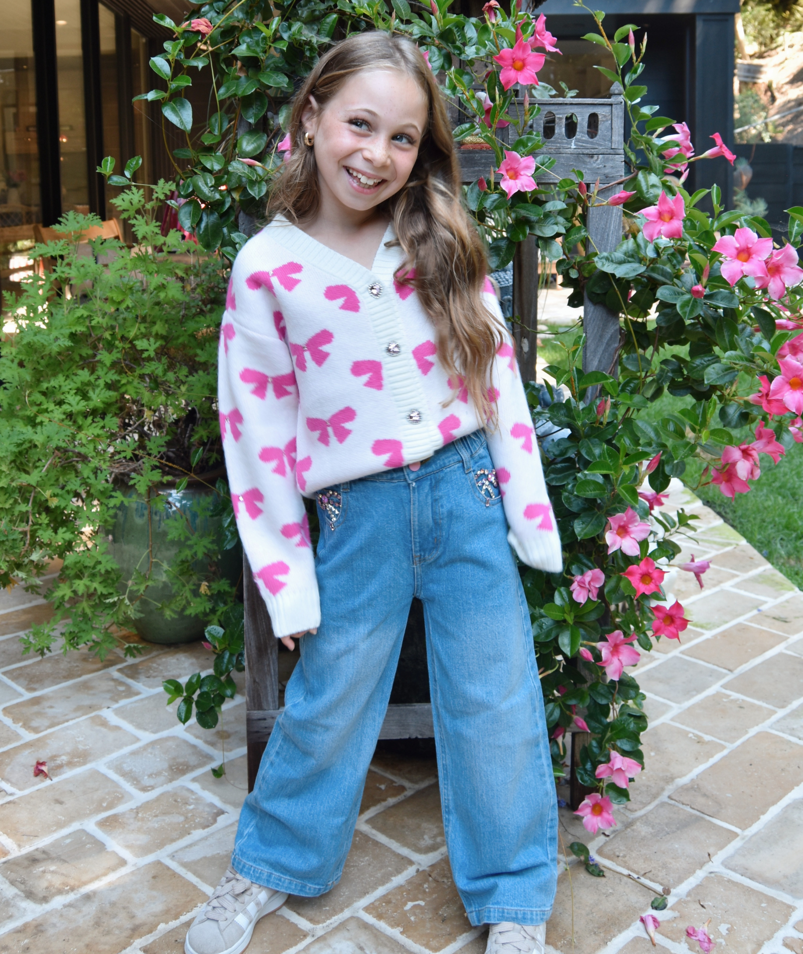 Mini Dreamers Girls Hailey Bow Jeans Girls Denim Mini Dreamers Denim Y/4