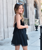 Gold Rush NYC Girls Gemma Velvet and Chiffon Tie Mini Dress Girls Special Dresses Gold Rush NYC
