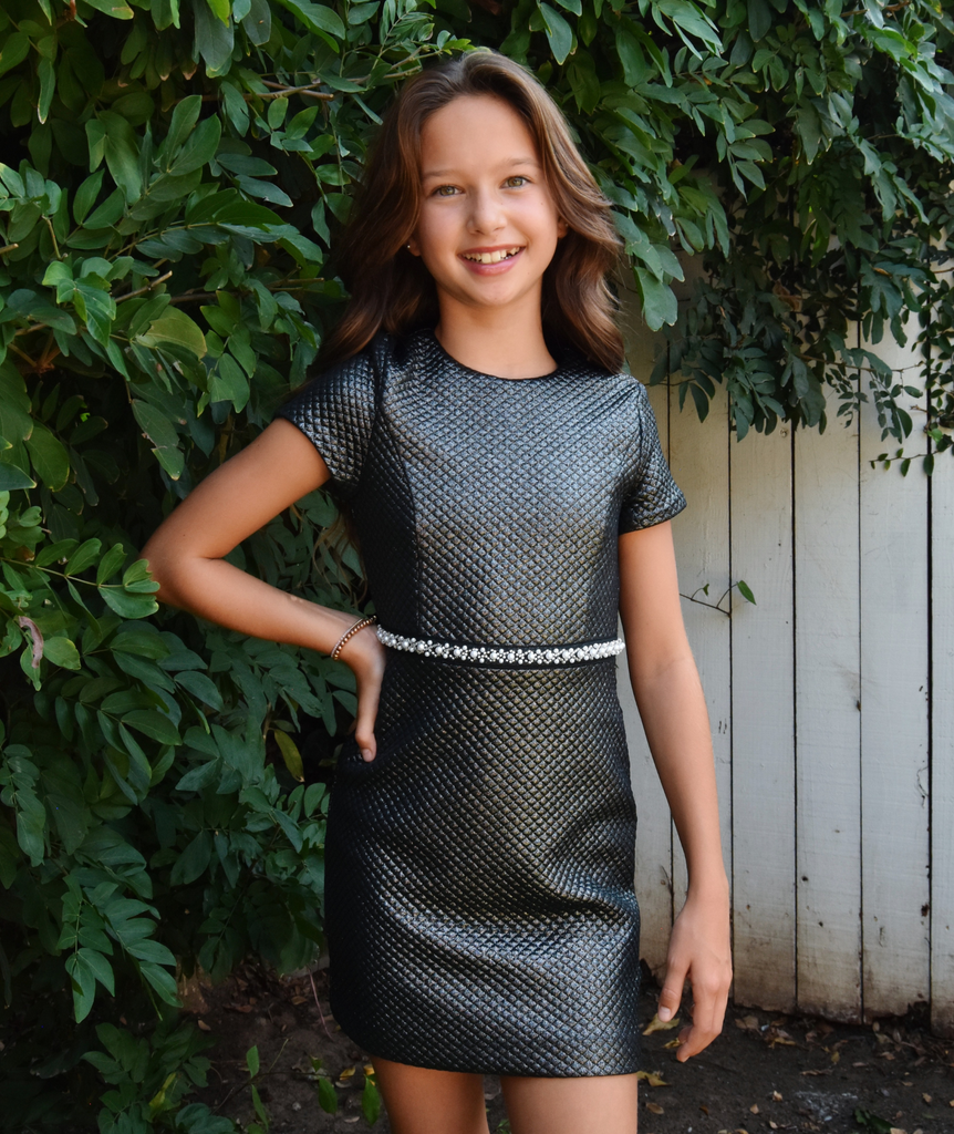 Katie J NYC Girls Sylvie Quilted Dress Girls Special Dresses Katie J NYC   