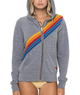 Aviator Nation Women Disco Zip Hoodie Womens Casual Tops Aviator Nation Heather Grey Juniors/Women XS