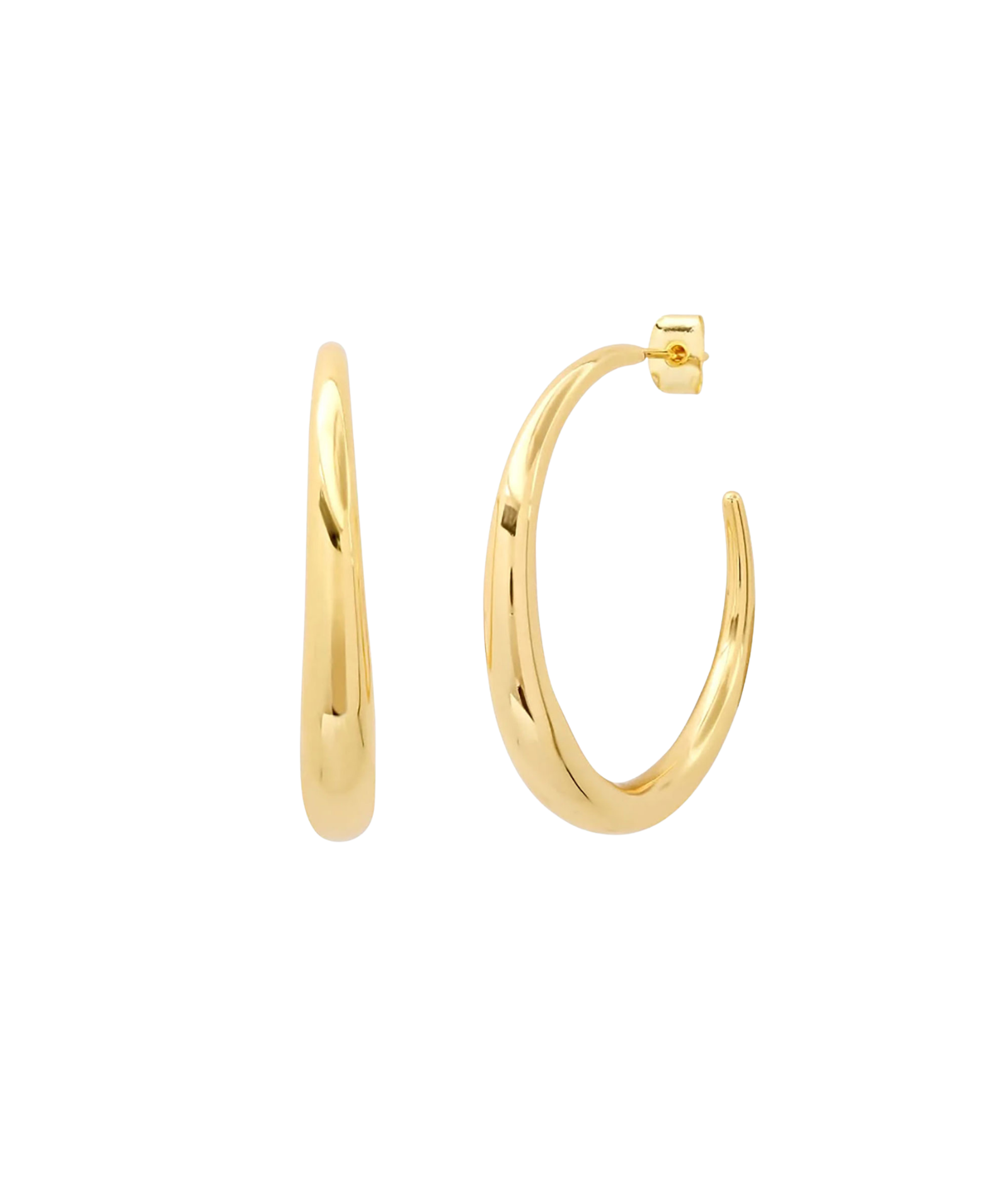 TAI Thin to Thick Large Gold Hoops