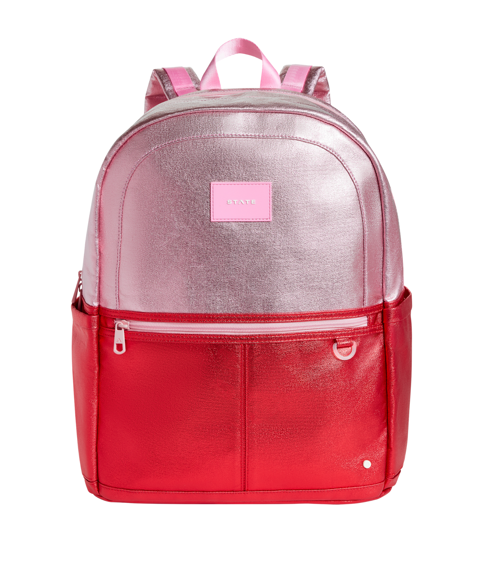 State Bags Kane Kids Double Pocket Large Backpack Pink/Red Colorblock Heart Accessories State bags Multi