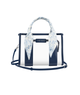 Frankie's Exclusives Clear Jelly Stadium Bag With Bow Something Navy Twilly