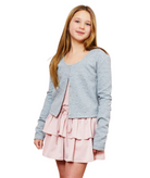 Theme Girls Tali Puff Heart Cardigan Girls Casual Tops Theme-NYC