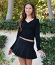Theme Girls Jane Soft Pleated Skort Girls Casual Bottoms Theme-NYC Black Y/S (7/8)