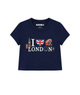 Katie J NYC Girls London Boxy Baby Tee Girls Casual Tops Katie J NYC Evening Blue Y/S (7/8)