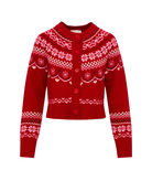 Love Shack Fancy Women Shantae Cardigan Red Velvet Truffle Womens Casual Tops Love Shack Fancy