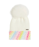 Bari Lynn Cutie Charm Cuff Winter Hat Distressed/seasonal accessories Bari Lynn Ivory One Size Fits Most (Y/7-Y/14)