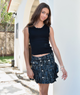 Katie J NYC Girls Hollis Evening Blue Multi Boucle Skirt
