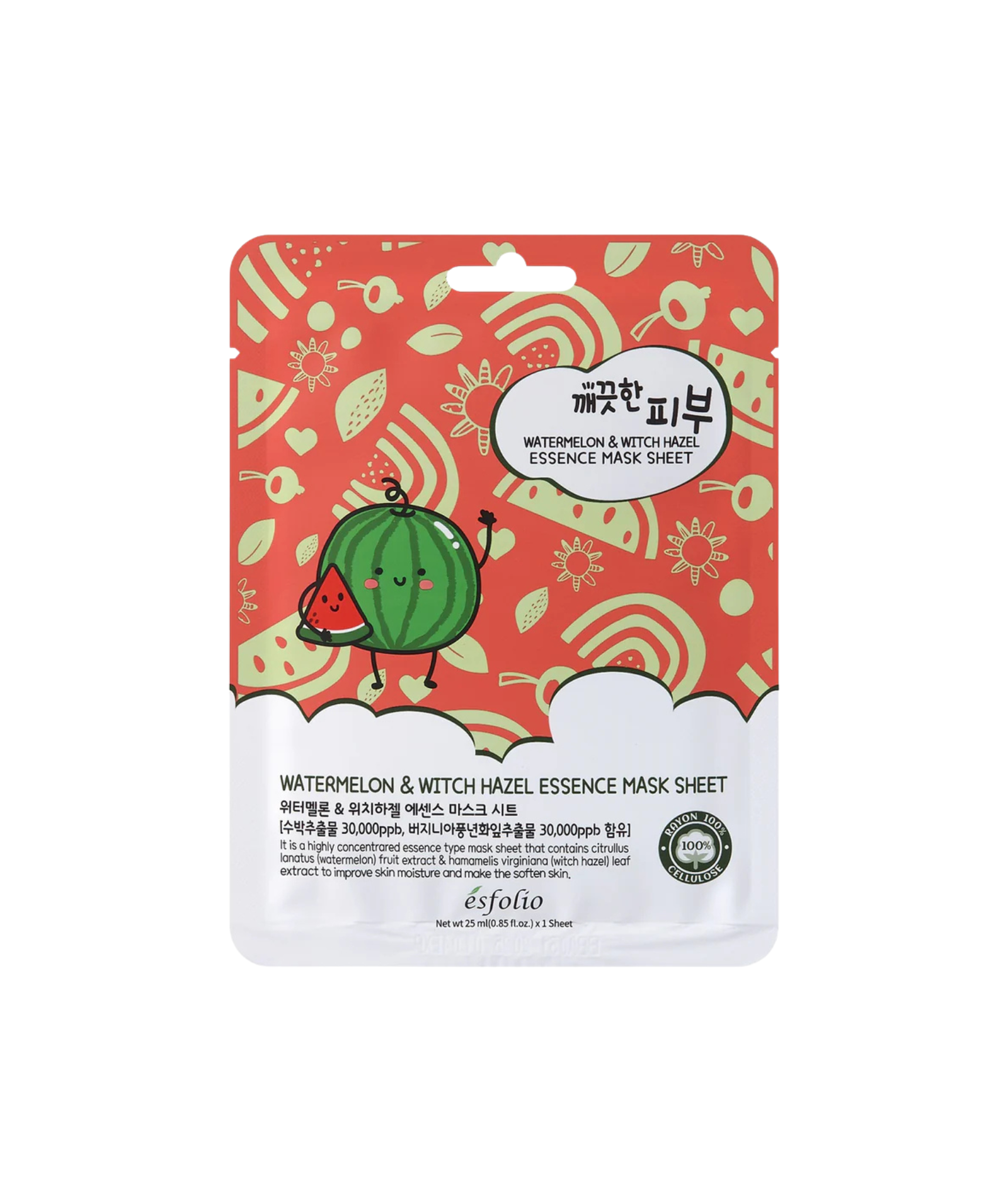Rose Essence Sheet Face Mask Watermelon Accessories Frankie's Exclusives Multi