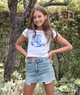 Katie J NYC Girls Miami Light Wash Denim Skirt