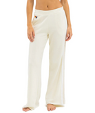 Aviator Nation Women Wide Leg 5 Stripe Pocket Sweatpants Vintage White/White Grey Womens Casual Bottoms Aviator Nation