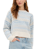 Love Shack Fancy Women Emberly Pullover Winter Haze Womens Casual Tops Love Shack Fancy