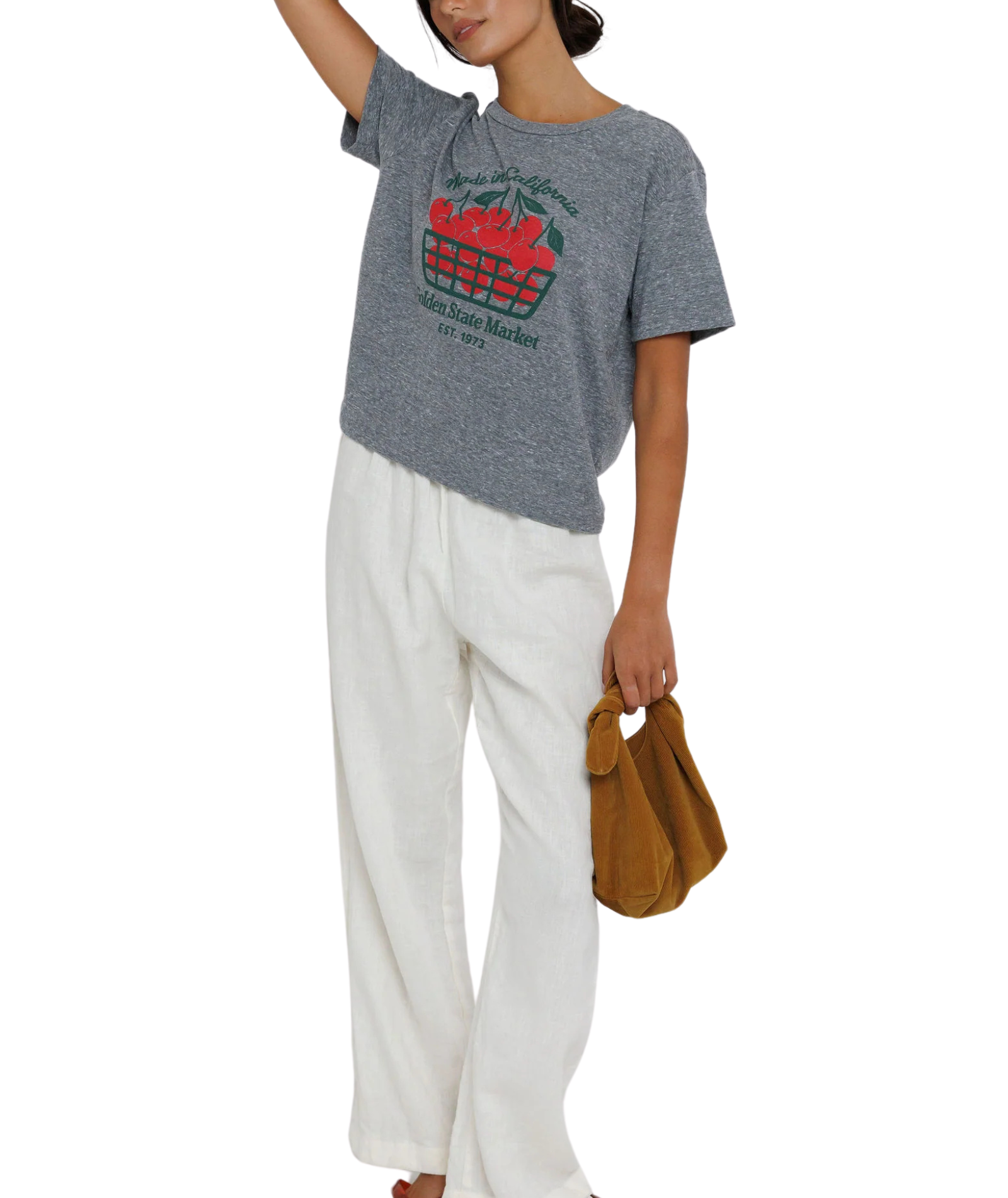 Sunny Somewhere Women California Cherries Everyday Tee Womens Casual Tops Sunny Somewhere