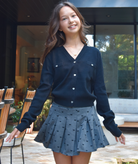 Theme Girls Mickey Heart Buttons Black Cardigan Girls Casual Tops Theme-NYC Black Y/XS (6X)