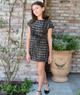 FBZ Girls Joan Tweed Bow Dress Girls Special Dresses FBZ Flowers By Zoe Black Y/S (7/8)
