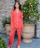 Katie J NYC Juniors Christmas 25 Maia Pants PJ Set Distressed/seasonal womens Katie J NYC Multi Juniors/Women XXS