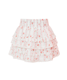 Love Shack Fancy Tween Billie Skirt Poppy Red Girls Casual Bottoms Love Shack Fancy Floral Y/S (7/8)