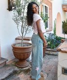 Katie J NYC Girls Philly Pink Mid Wash Star Jeans Girls Denim Katie J NYC