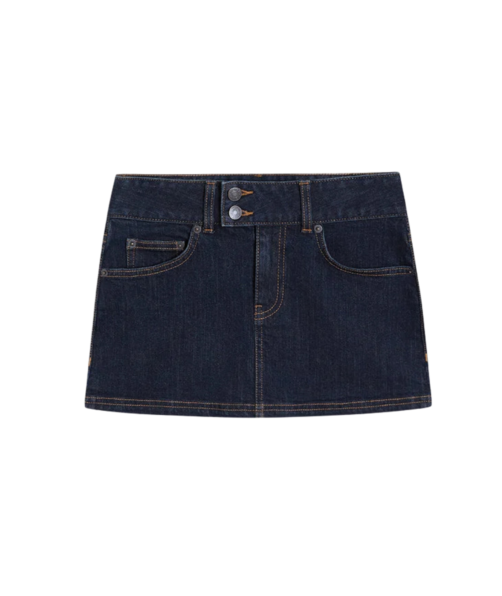 Motel Rocks Juniors Denim Mini Skirt Indigo