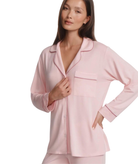 Eberjey Women Gisele Long PJ Set Pale Pink/Fig Accessories Eberjey