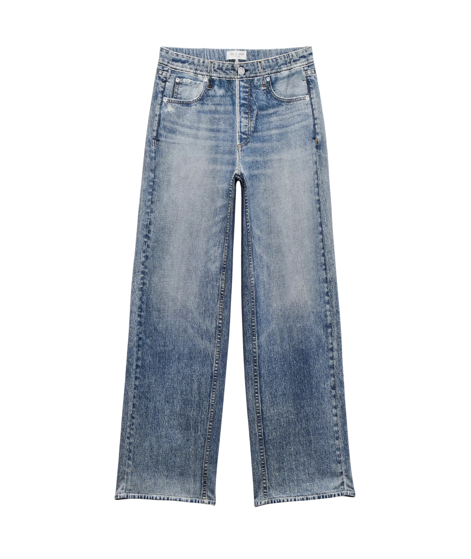 Rag & Bone Women Miramar Terry Wide Leg Pants Scarlett Womens Denim Rag & Bone