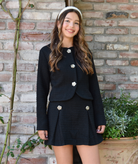 8apart Women Kennedy Tweed Mini Skort Womens Casual Bottoms 8apart Black Juniors/Women S