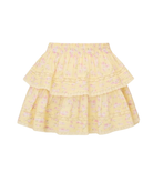 Love Shack Fancy Women Ruffle Mini Skirt Lemon Spritz Womens Casual Bottoms Love Shack Fancy