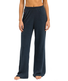 Aviator Nation Women Wide Leg Pocket Sweatpants Charcoal Womens Casual Bottoms Aviator Nation