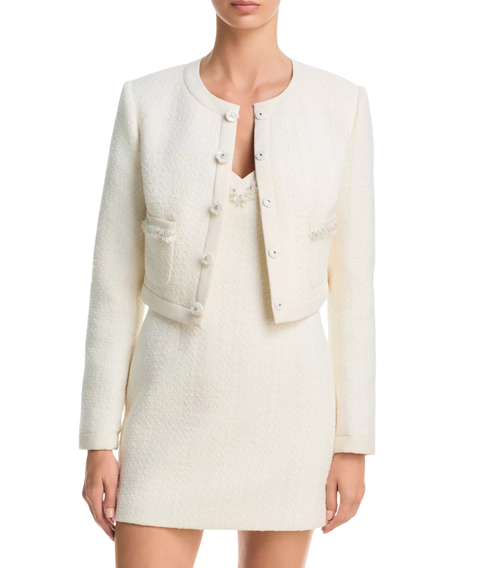 Love Shack Fancy Women Alphie Jacket Ivory Mist