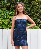 Katie J NYC Girls Maddy Dress Girls Special Dresses Katie J NYC Navy Y/S (7/8)