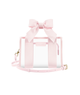 Frankie's Exclusives Clear Jelly Stadium Bag With Bow Ballet Pink