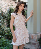 Love Shack Fancy Girls Decker Dress Shadowed Lilac Girls Casual Dresses Love Shack Fancy Floral Y/8/9