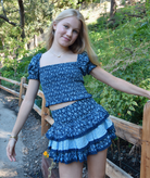 Katie J NYC Girls Navy Floral Paisley Marlee Top Girls Casual Tops Katie J NYC