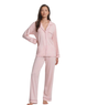Eberjey Women Gisele Long PJ Set Pale Pink/Fig Accessories Eberjey Pink Juniors/Women XXS