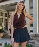 8apart Women Genevieve Going Out Top Womens Casual Tops 8apart Brown Juniors/Women S