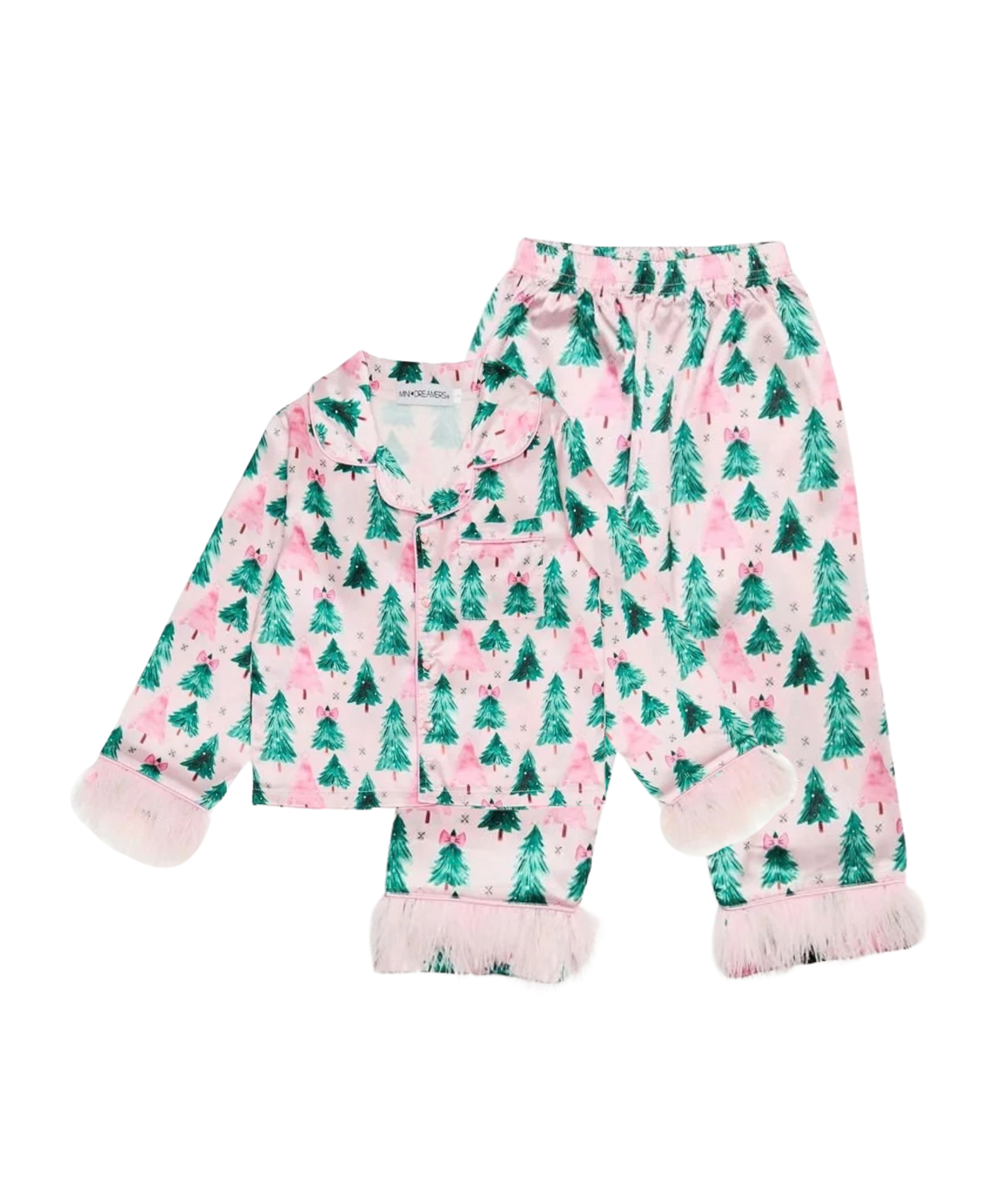 Mini Dreamers Girls Christmas Trees Feather Silky Set