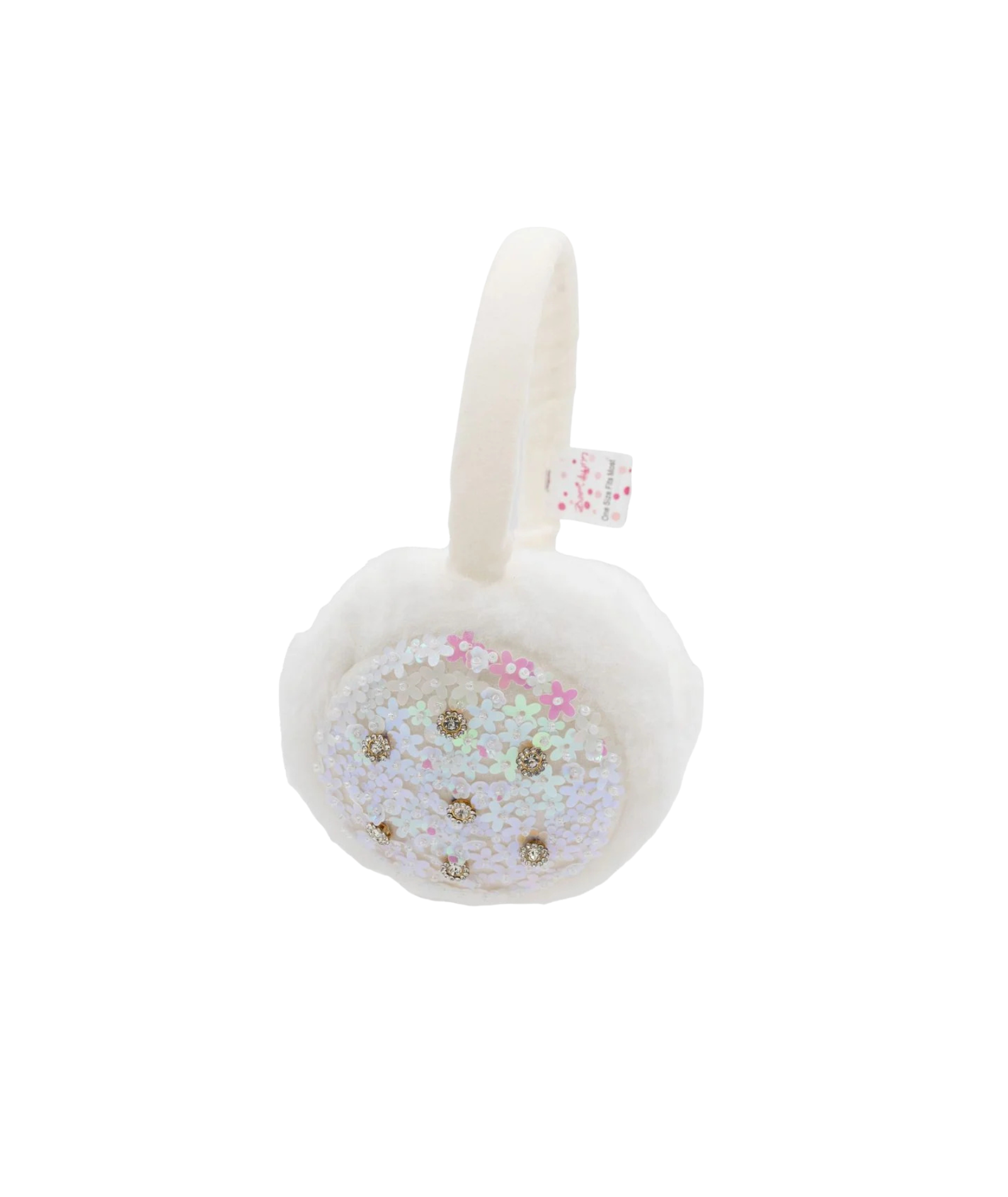 Bari Lynn Adjustable Ear Muffs Sequin Flower Jewels