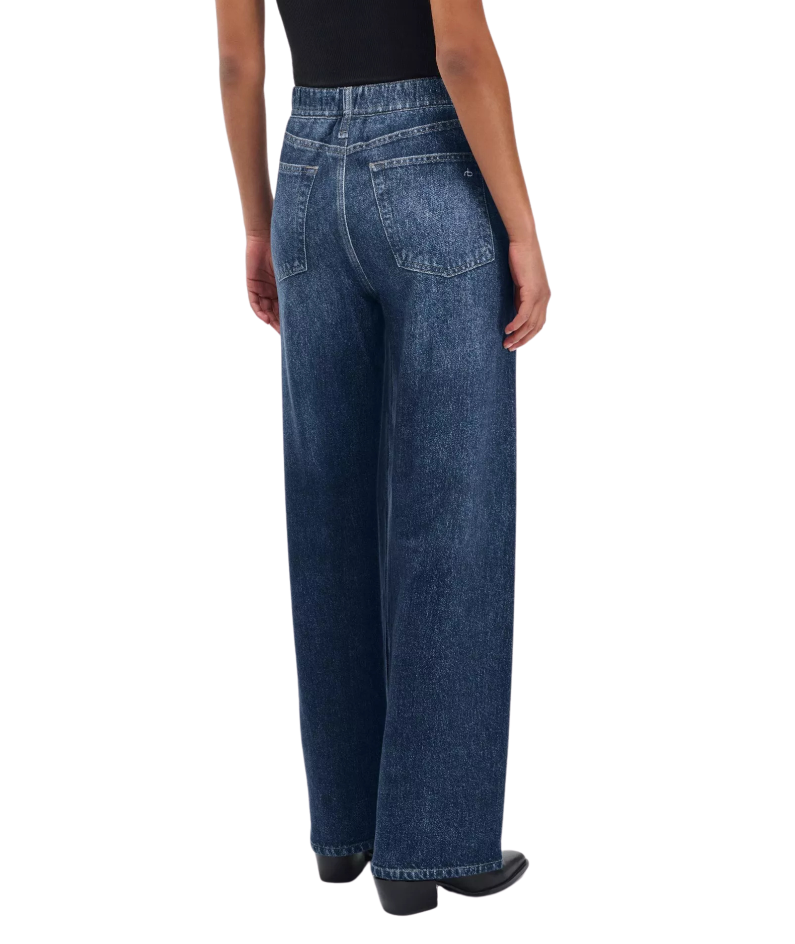 Rag & Bone Women Miramar Terry Wide Leg Pants Petra Womens Denim Rag & Bone