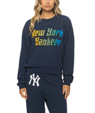 Aviator Nation Women New York Yankees 2026 Relaxed Crew Sweatshirt Womens Casual Tops Aviator Nation Navy Juniors/Women XS