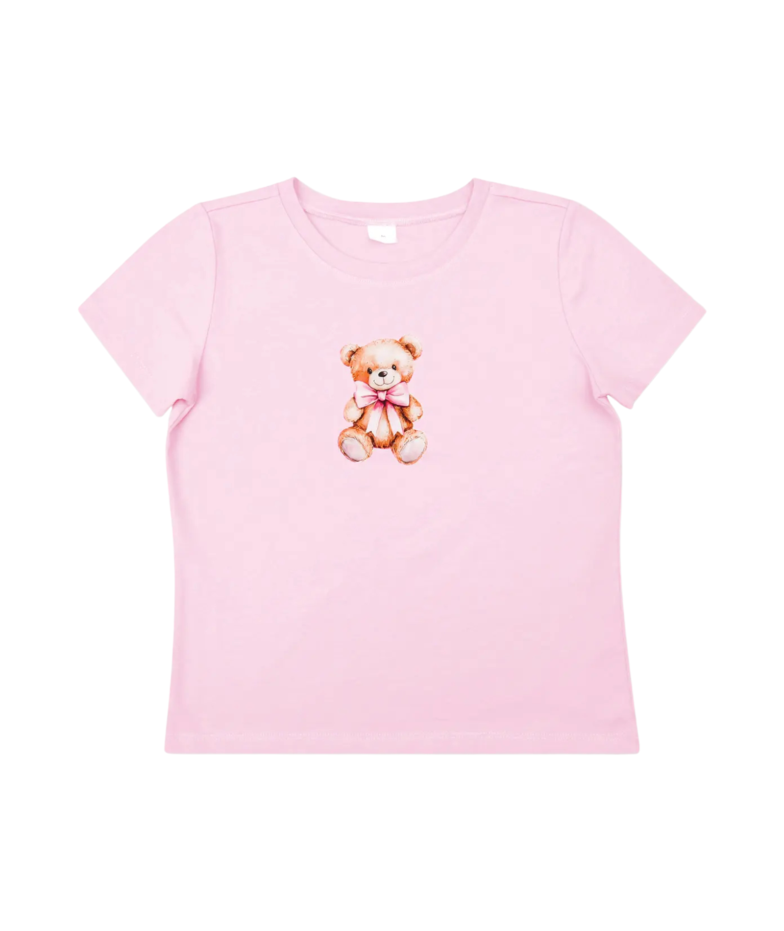 Bella Beary Cute Boxy Tee Girls Casual Tops iScream Pink Y/S (7/8)