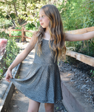 FBZ Girls Alexi Metallic Stud Skater Dress Girls Special Dresses FBZ Flowers By Zoe